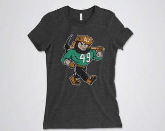 Charlotte 49ers de mujer Mascota Distressed V-Neck / Big Norm / Camiseta Unisex de algodón