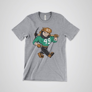 Charlotte 49ers Mascot Tee | Color Distressed T-shirt | Graphic Tee | Big Norm | Cotton Unisex Tee Shirt