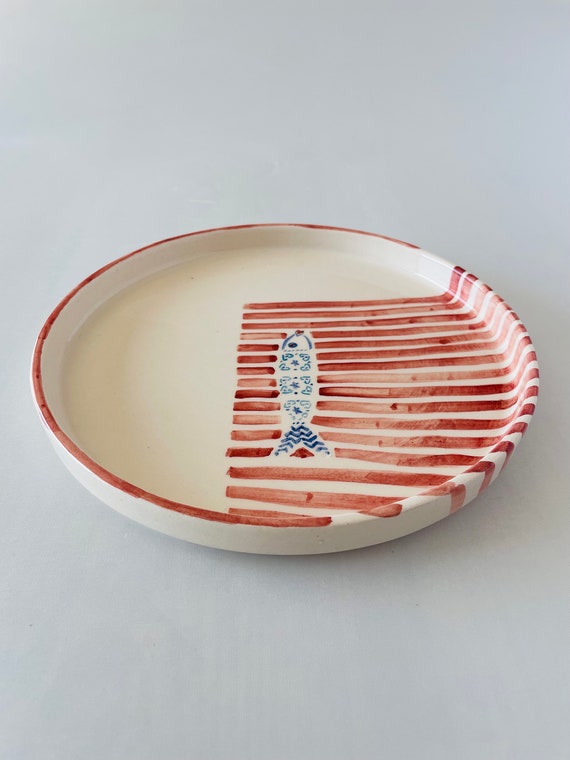 手作りの陶器製魚皿 - Etsy 日本