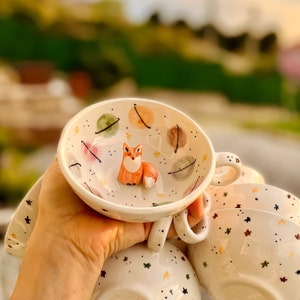 100 % Handmade Ceramic Cup with Unique Design