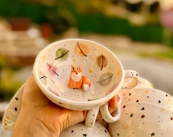 100% ręcznie wykonany ceramiczny kubek o wyjątkowym wzornictwie