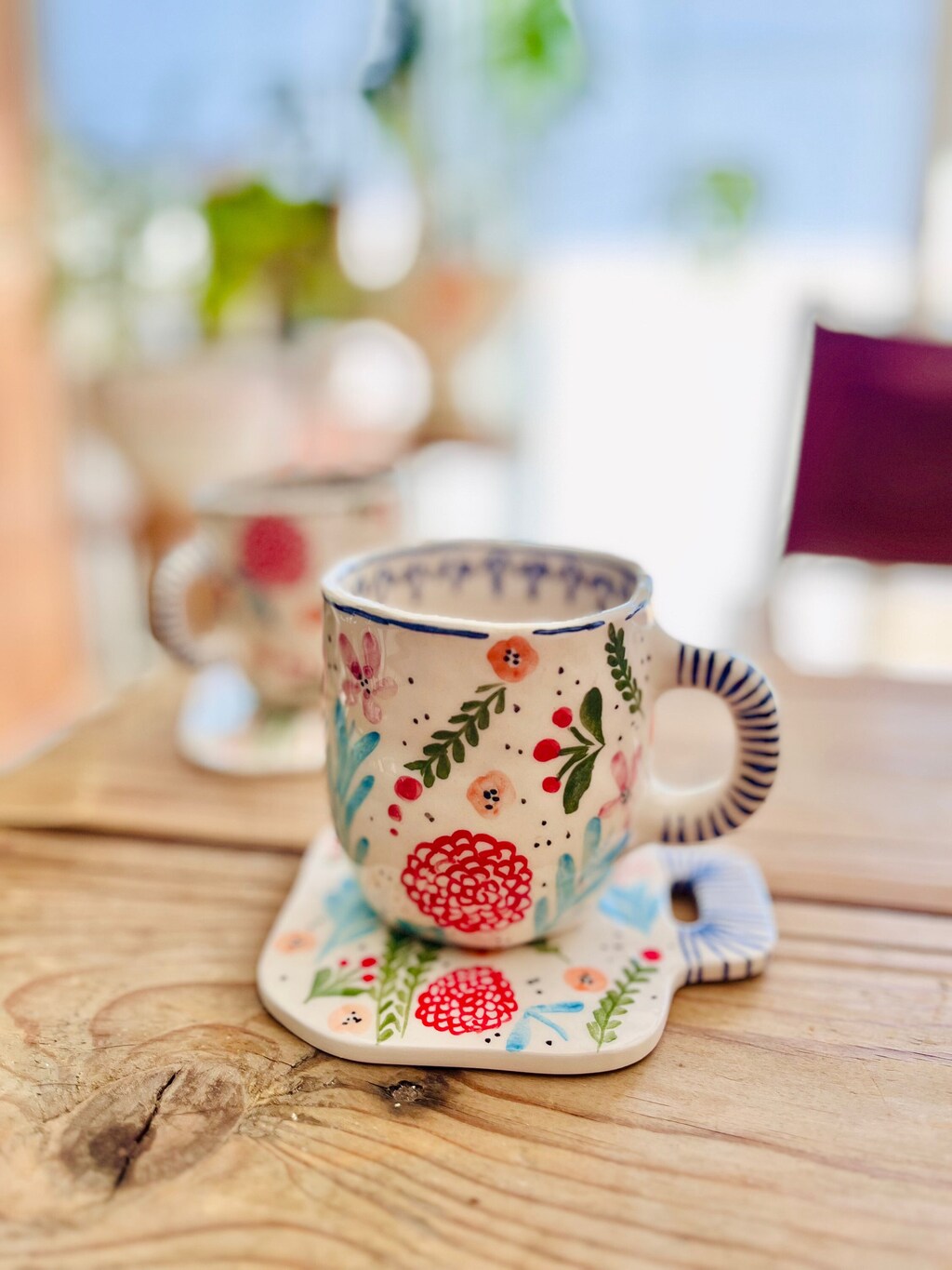 Miquelrius Tazza In Ceramica Happy Daisies - Verde Floreale - Capacità 400 Ml - Idea Regalo Con Scatola