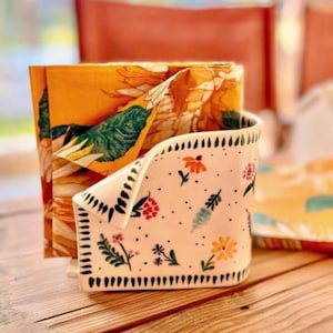 Porta tovaglioli in ceramica fatto a mano