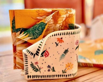 Handmade Ceramic Napkin Holder