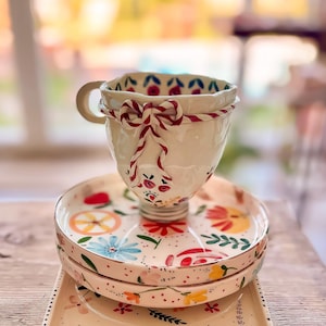 Handcrafted Ceramic Bow Cup