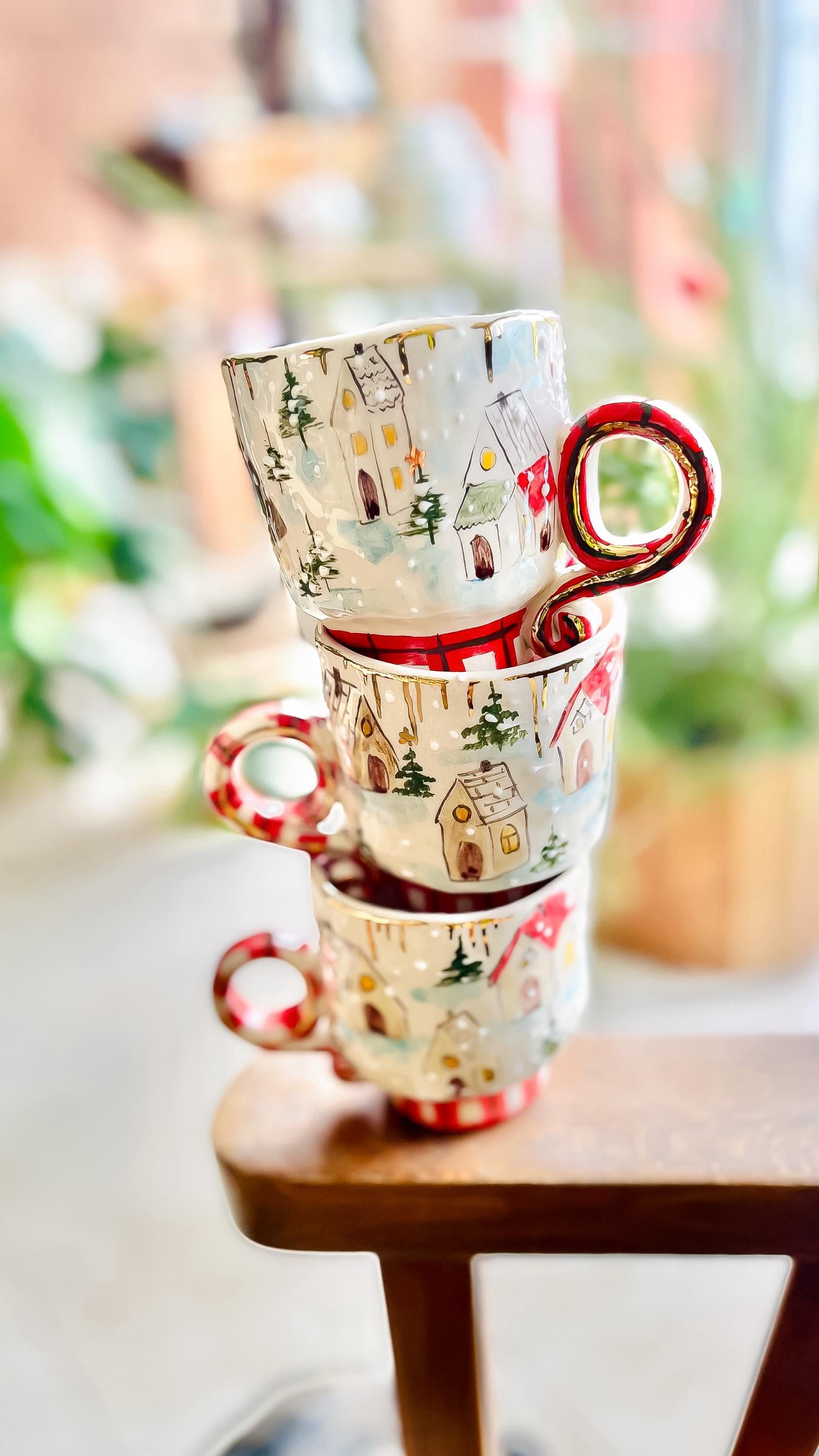 Purely Home Taza de cerámica con leche malteada, diseño de galletas