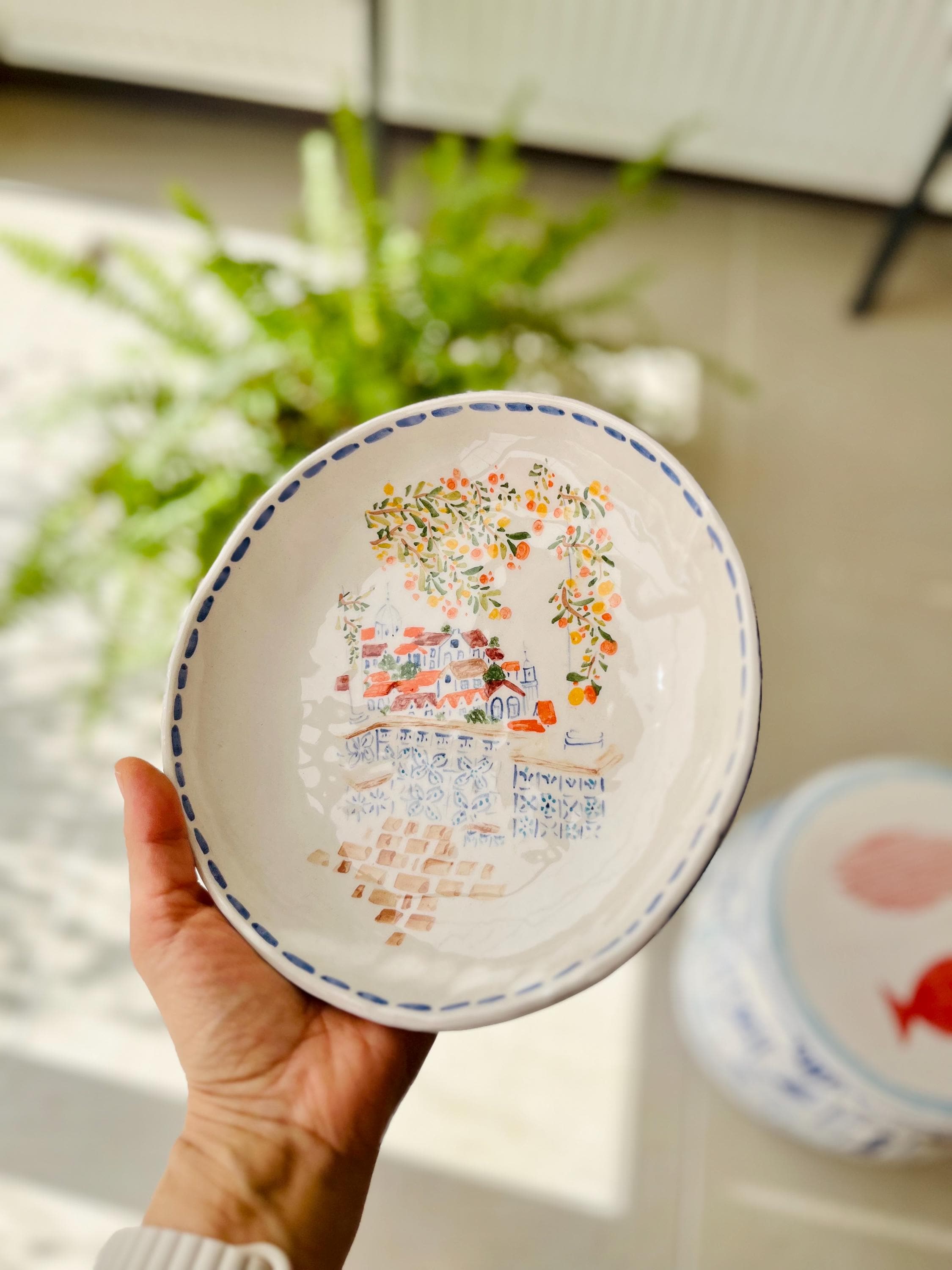 地中海風ホームデザインプレート 20×3cm - Etsy 日本