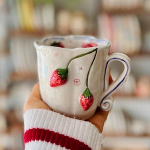 Handmade Strawberry Ceramic Mug