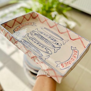 Sardines rectangular plate 28x17x4 cm
