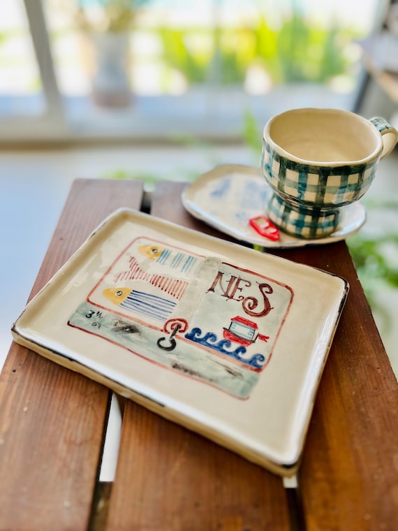 イワシの長方形皿 20x15x1 cm - Etsy 日本