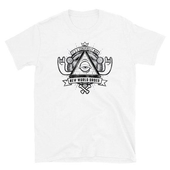 T-shirt Nouvel Ordre Mondial Gildan - Noir, 100% Coton, Taille Multiple, Neuf Sans étiquettes