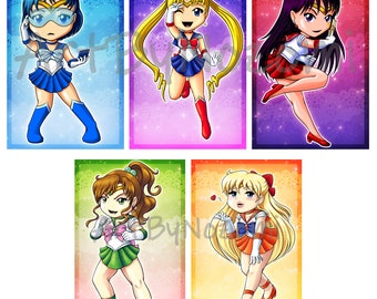 Magical Girl Planet Defenders Inner Planets 4"x6" Prints