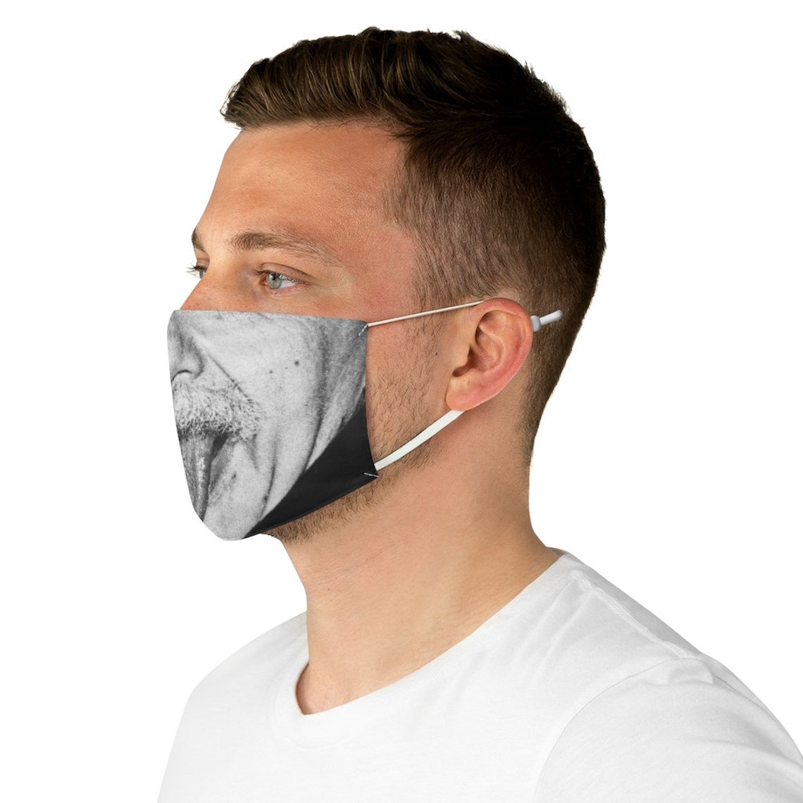 Albert Einstein Tongue Face Mask Funny Realistic 3D Mask Etsy