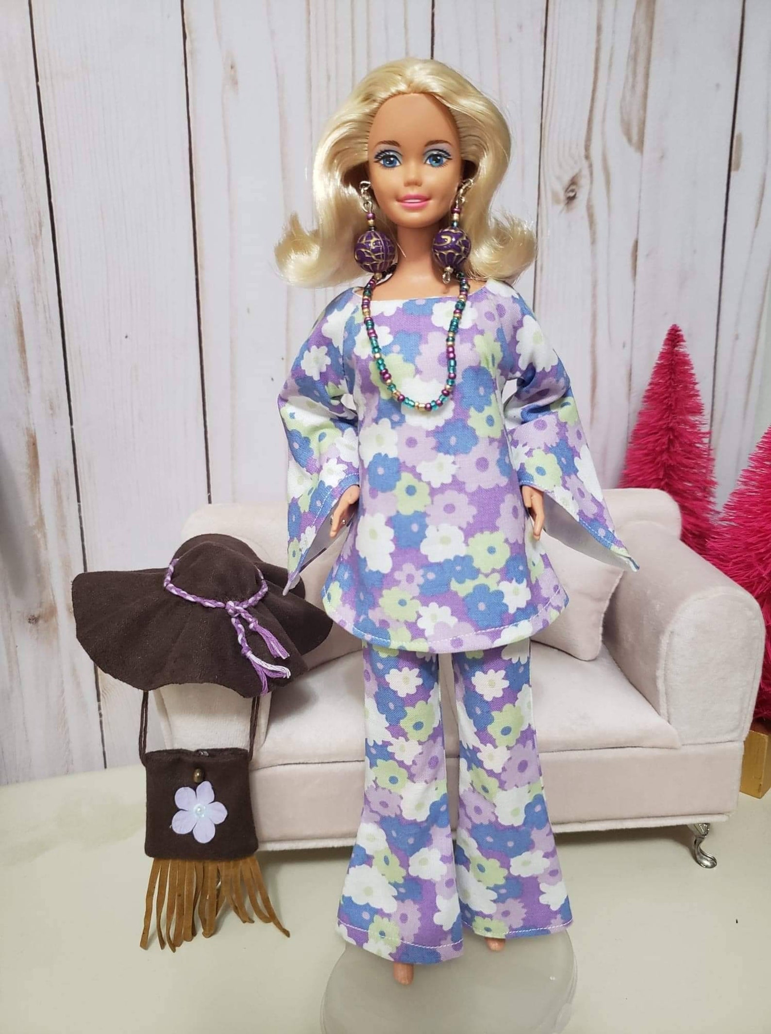 Vintage Barbie doll and OOAK BohoChicBarbie 70s hippie flower Etsy