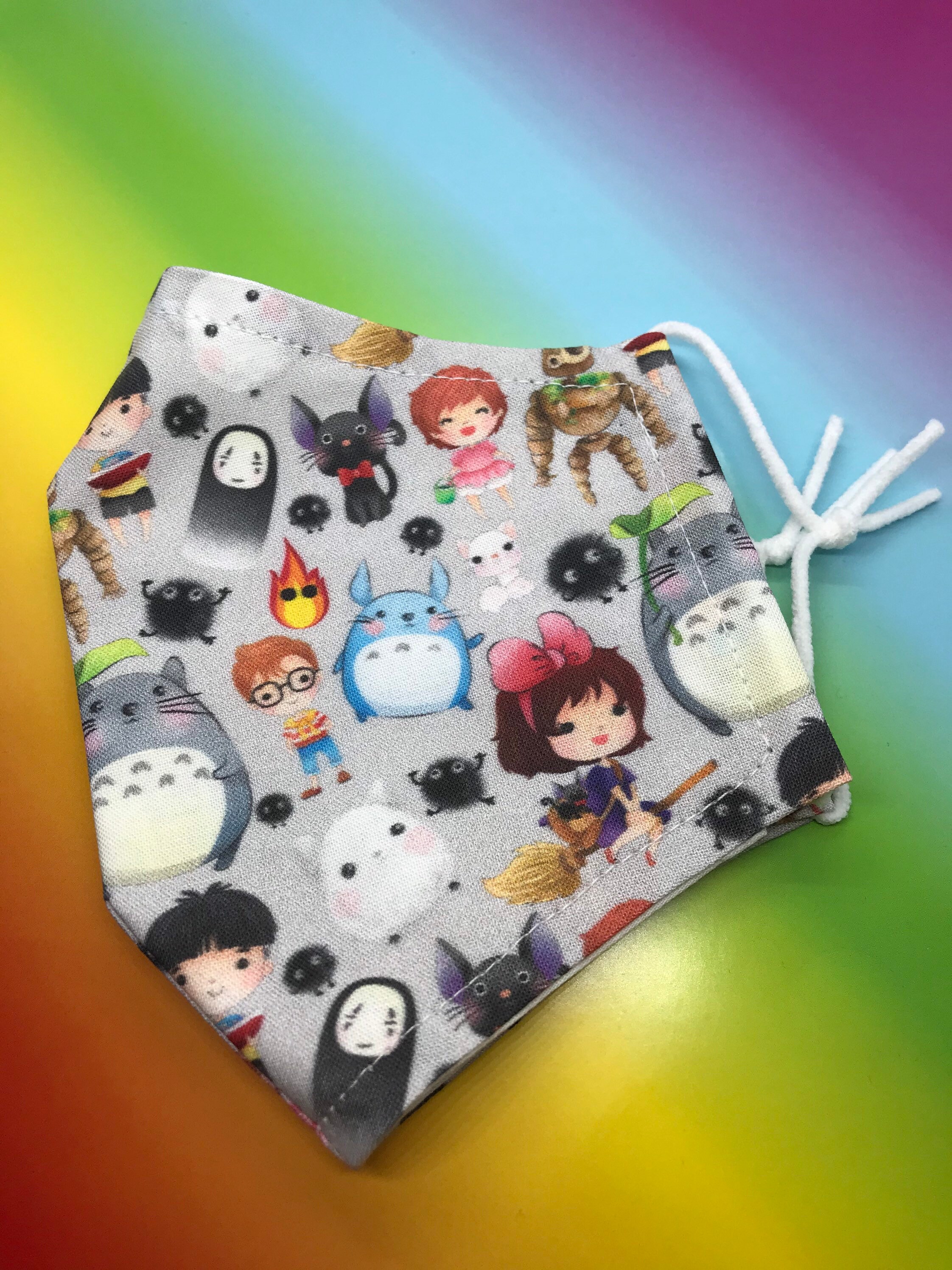 Kawaii Anime Face Covering Face Mask 2 Layers 100 Etsy