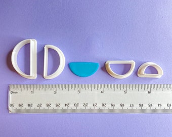 Cortador de arcilla polimérica de medio círculo / Fabricación de joyas de pendientes