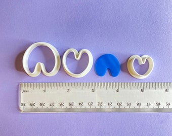 Fortune Cookie U-Shape Polymer Clay Cutter | Earring Jewelry Making