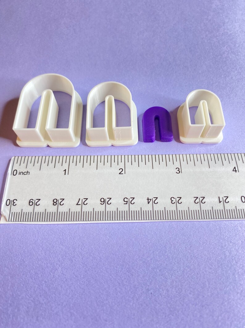 Rainbow Arch U-Shape Polymer Clay Cutter Earring Jewelry Making image 3