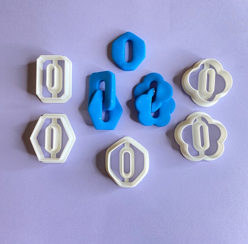 Quatrefoil Chain Link Polymer Clay Cutter Earring Jewelry Etsy