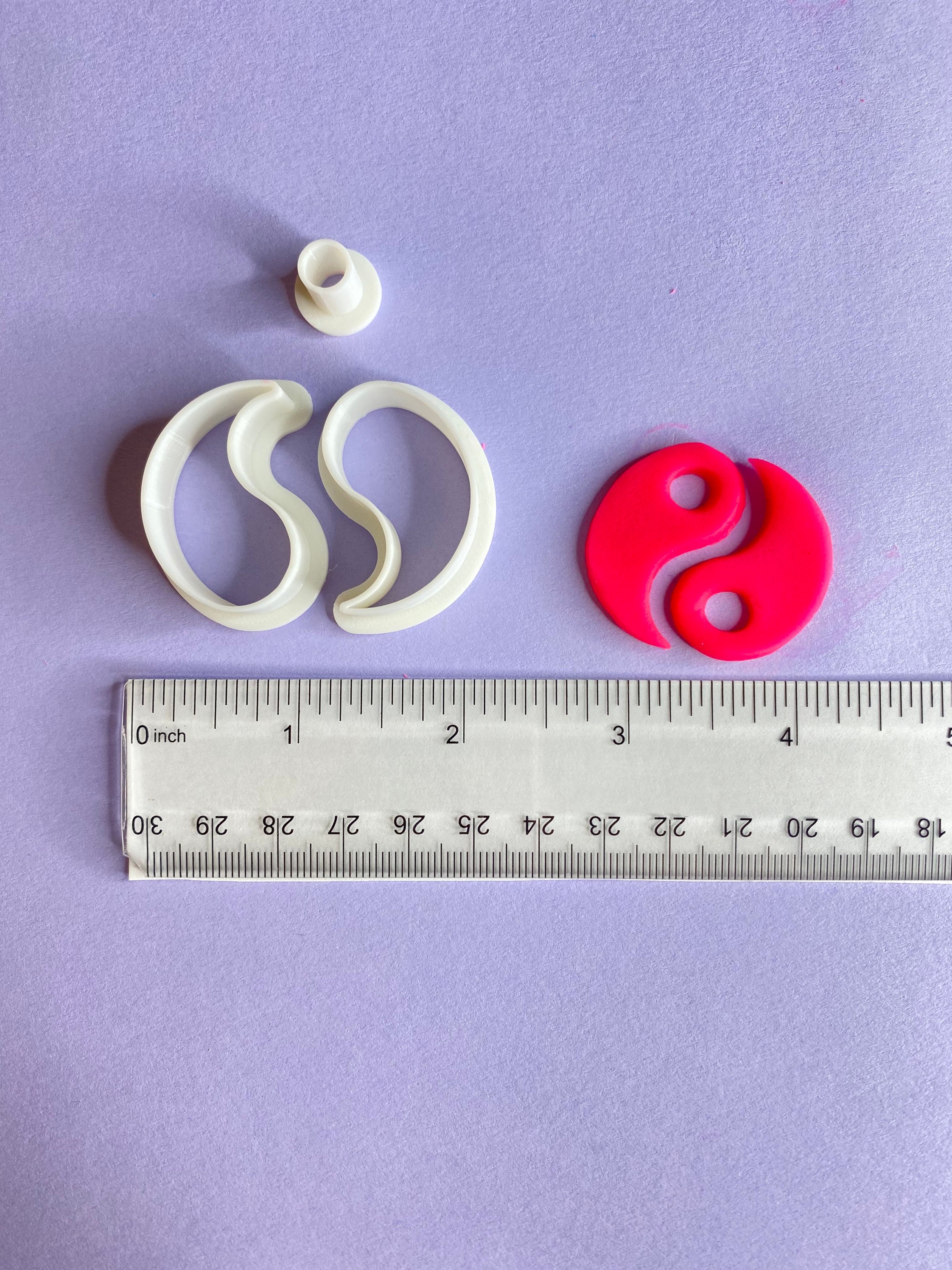 Yin and Yang SET with 0.25 inch Circle Polymer Clay Cutter | Earring …