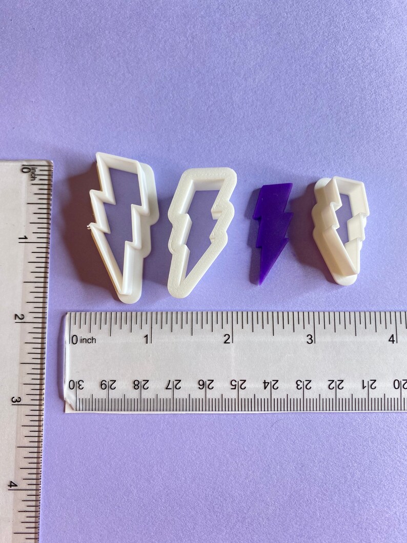 Lightning Bolt Polymer Clay Cutter Earring Jewelry Making Etsy
