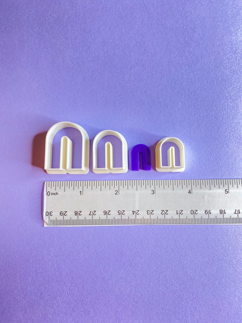 Rainbow Arch U-Shape Polymer Clay Cutter Earring Jewelry Making image 1