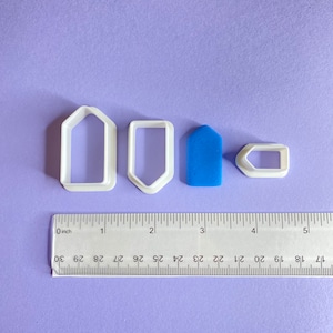 Label Rechthoek Polymeer Klei Cutter | Oorbellen Sieraden Maken