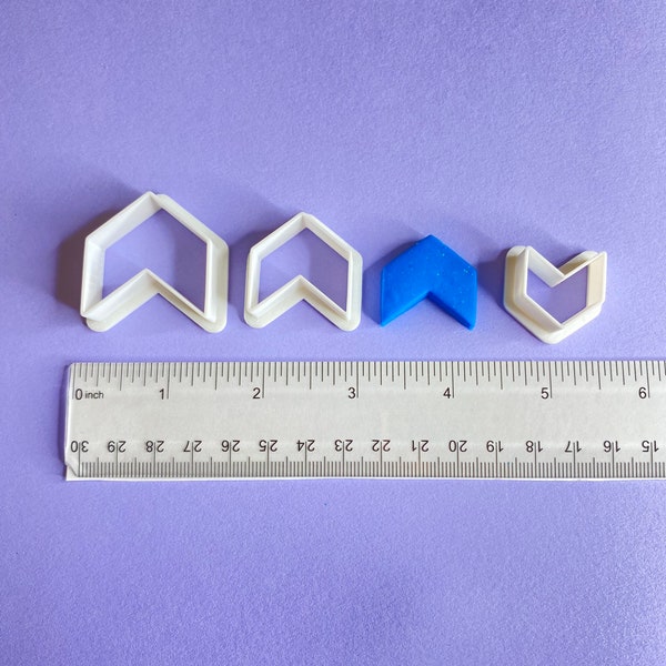 Tall Chevron Polymer Clay Cutter | Earring Jewelry Making