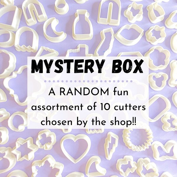 MYSTERY BOX of 10 Cutters!! RANDOM assortment of 10 cutters in any size or shape of shop’s choosing | Polymer Clay Cutters