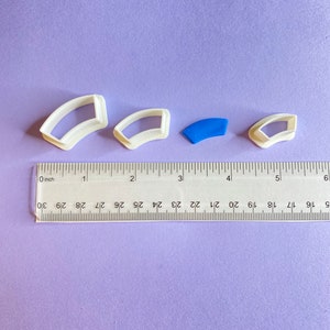 Gebogen rechthoekige polymeer kleisnijder | Oorbellen Sieraden Maken