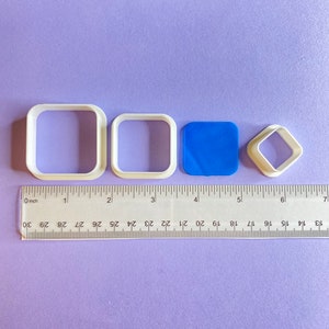 Rounded Square Polymer Clay Cutter | Earring Jewelry Making