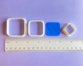 Rounded Square Polymer Clay Cutter | Earring Jewelry Making