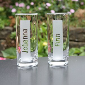 Long drink glass 280ml with engraving, name
