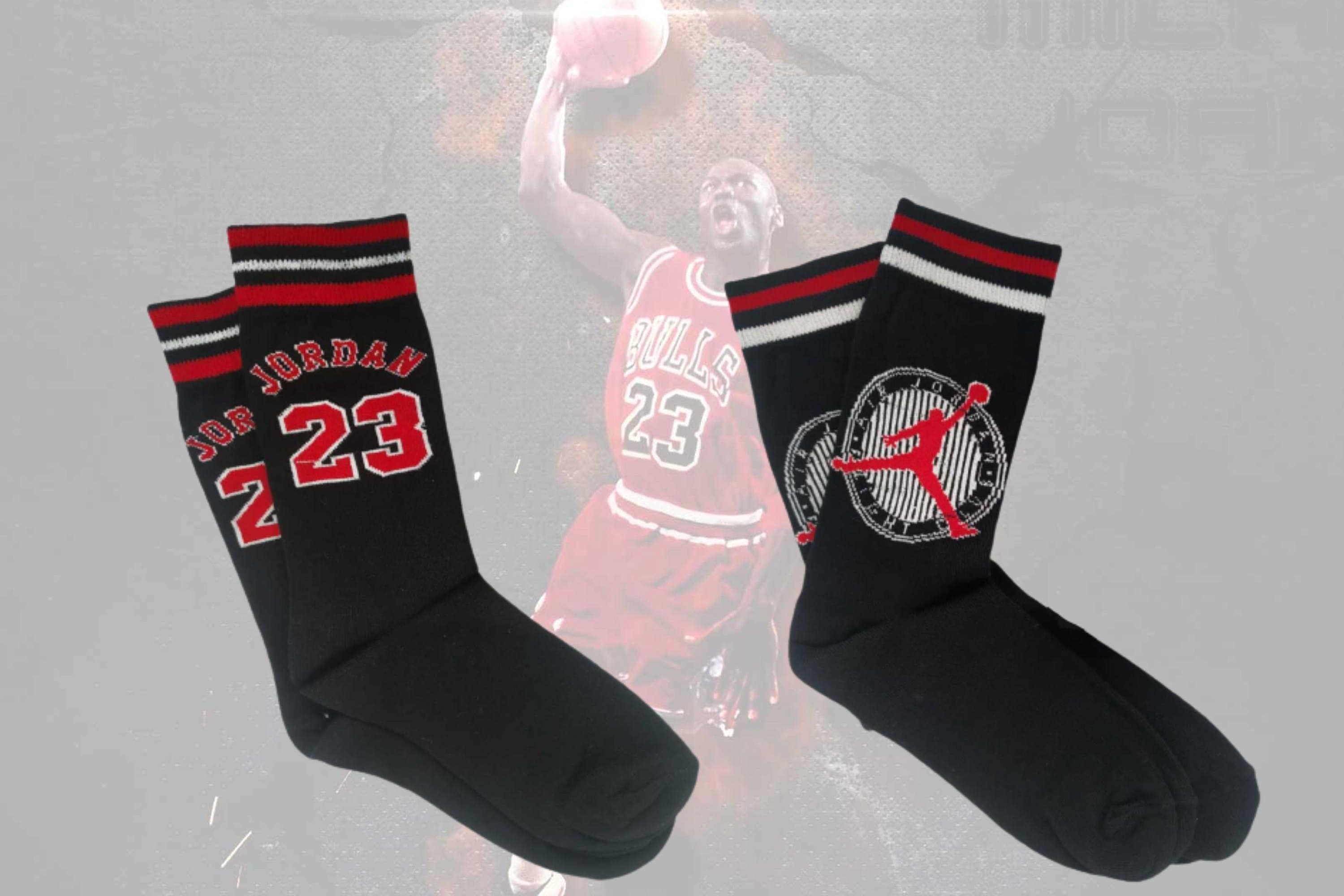 Air Jordan Designed Socks Set 23 Michael Jordan Basketball | Etsy