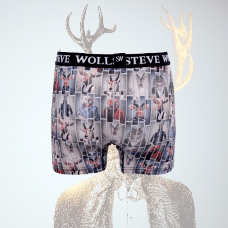 Gift For Men Boxer Gift For Boyfriend Organic Cotton Deer Ballpark Pouch Men/'s Underwear Trunks Wild Animals Designed Boxer Briefs