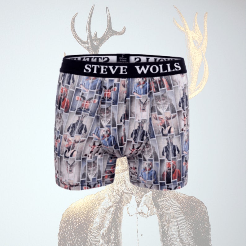 Gift For Men Boxer Gift For Boyfriend Organic Cotton Deer Ballpark Pouch Men/'s Underwear Trunks Wild Animals Designed Boxer Briefs
