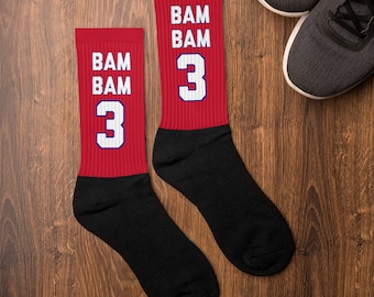 Bryce Harper Socks; Phillies MLB Socks; Premium Baseball Socks; Philadelphia Phillies Socks; Warm Comfortable Sports Socks - UNISEX SOCKS