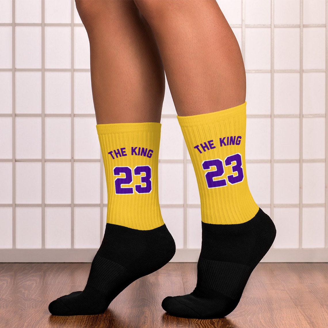 Lebron James 23 Socks Premium Nba Socks Lakers Basketball - Etsy