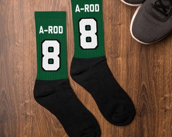 Aaron Rodgers Socks; NY Jets NFL Socks; New York Jets Socks; Premium Football Socks; Warm Comfortable Sports Socks - UNISEX Socks
