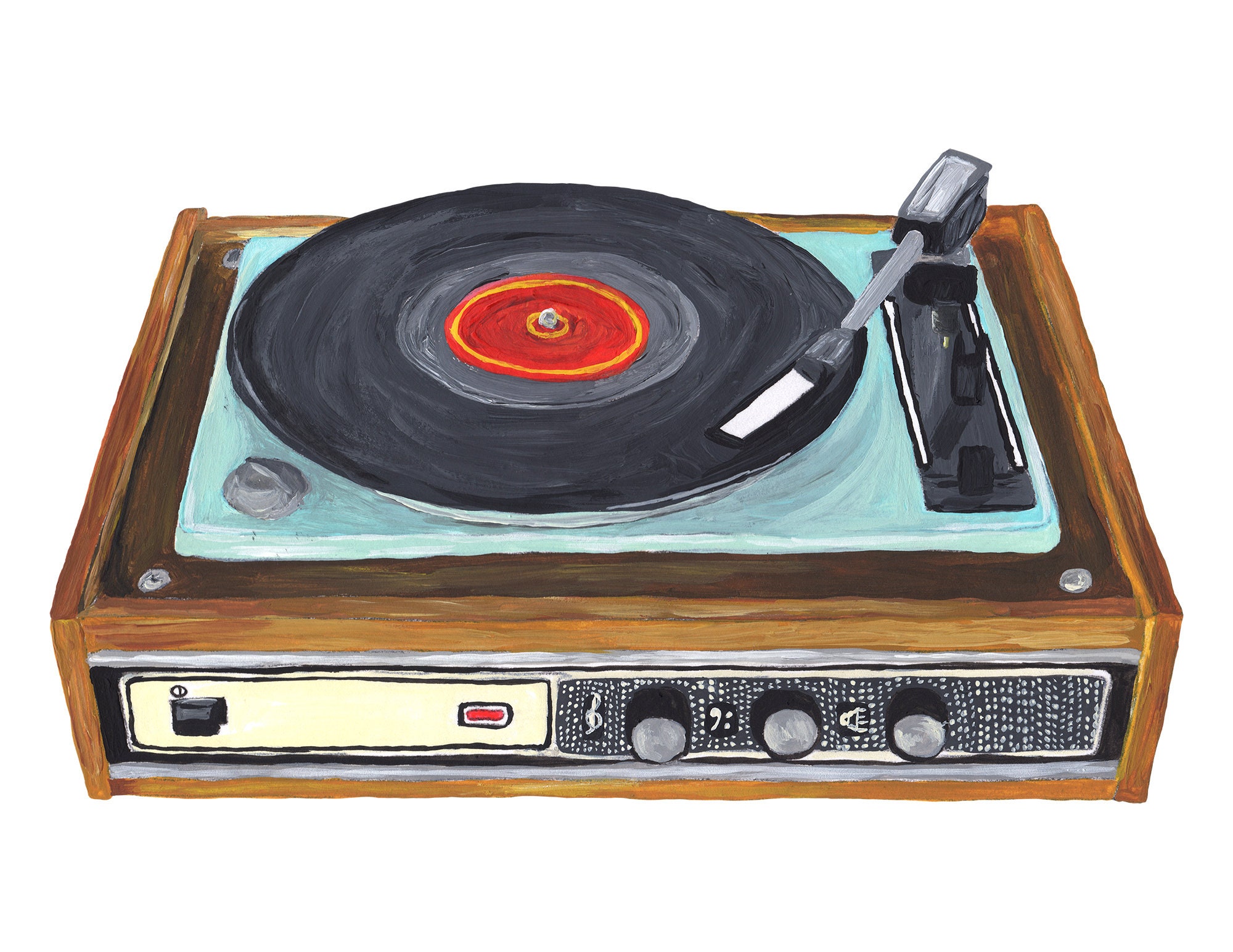 Vinyl Record Player Art Print