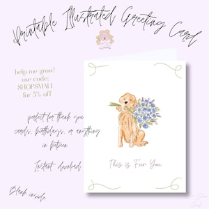 Tarjeta de felicitación ilustrada imprimible
