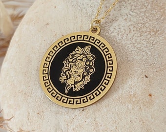 Medusa Necklace: Sterling Silver Greek Mythology Medallion