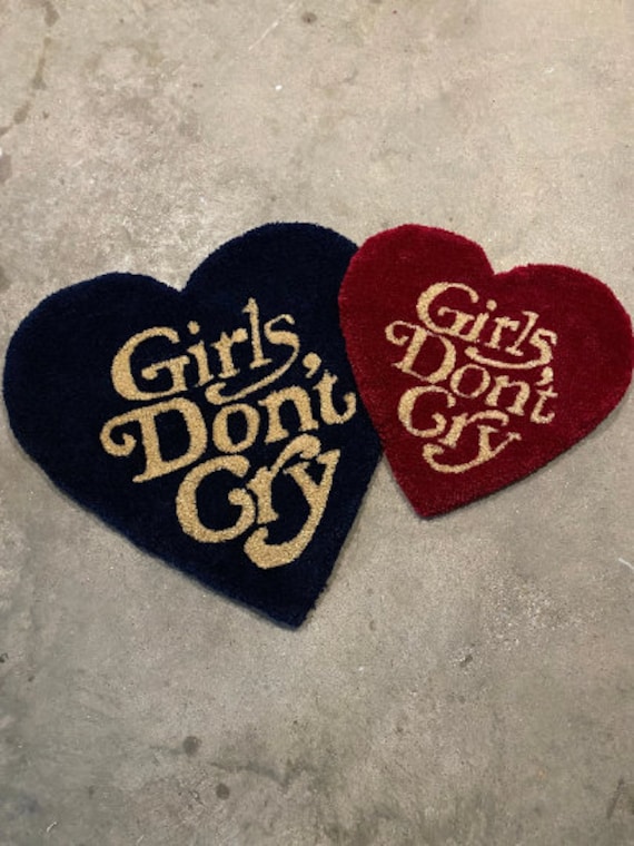 Girls Dont Cry Rug Custom Rug Handmade Rug Heart Shape - Etsy
