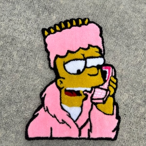 Killa Cam | Bart | Handcrafted Killa Bart Tufted Rug | Custom Cartoon Character Art for Unique Home Decor