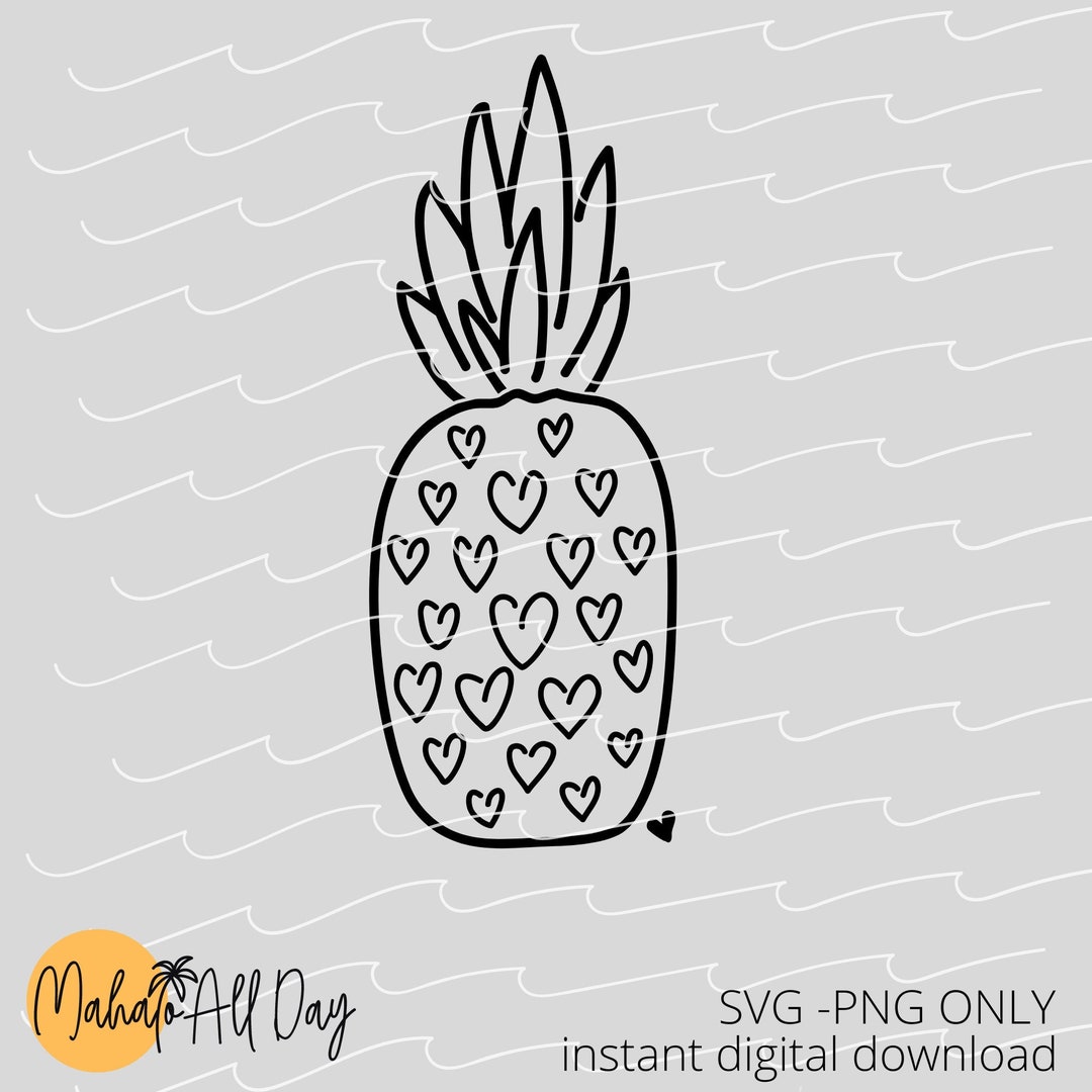 Pineapple Love Svg Summer Svg Tropical Fruit Svg Digital Download Sun