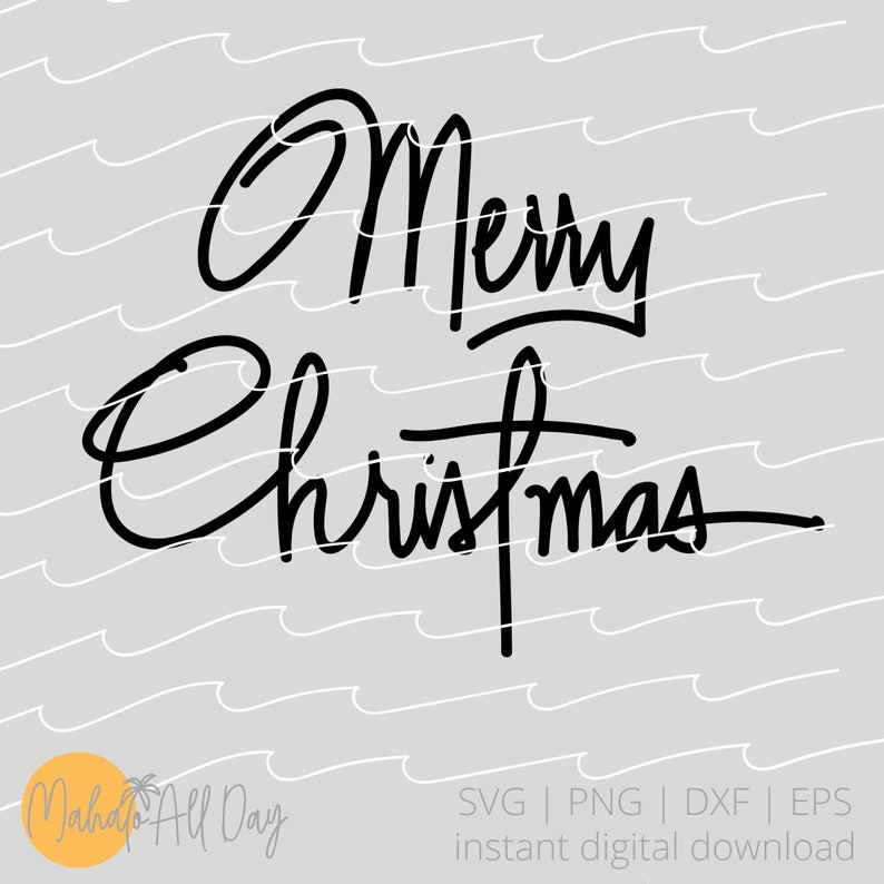 Feliz Navidad Old Fashioned Script SVG Holiday Svg Svg dibujado a mano ...
