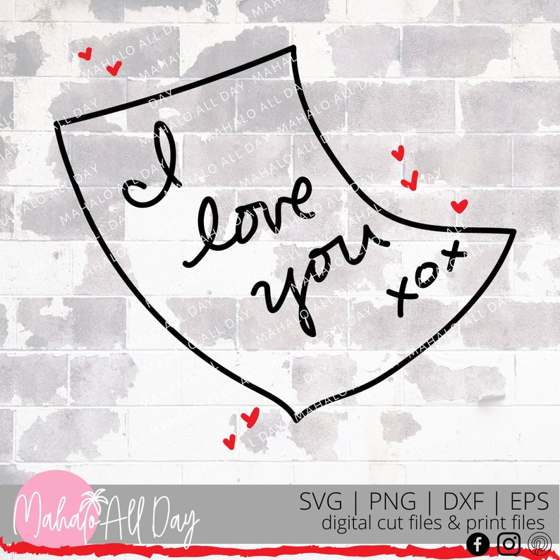 Download I Love You Svg Cut File Hand Drawn Love Letter Svg Xox Svg Etsy