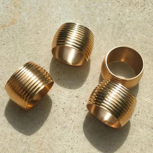 Anelli per tovaglioli Auricc Gold - Ottone - Porta tovaglioli - Anelli per tovaglioli fatti a mano - Set di anelli per tovaglioli - Decorazioni per la tavola da pranzo - Anelli per tovaglioli decorativi