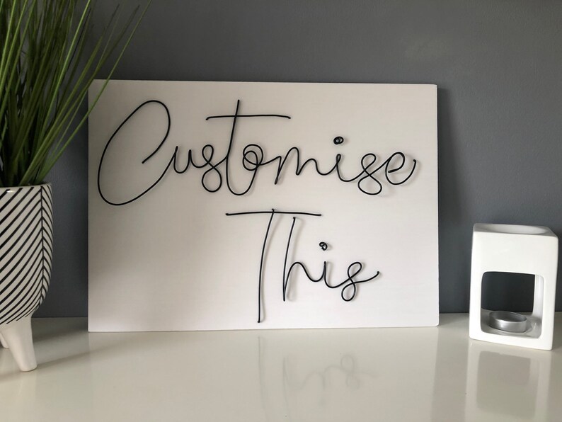 CUSTOM WIRE WORDS Handwritten Wire Phrases Bespoke Wall Etsy UK