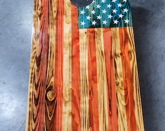 American Flag Cornhole Boards (Bag Boards)